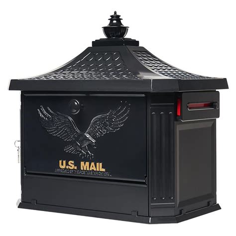 satin black post mount mailbox